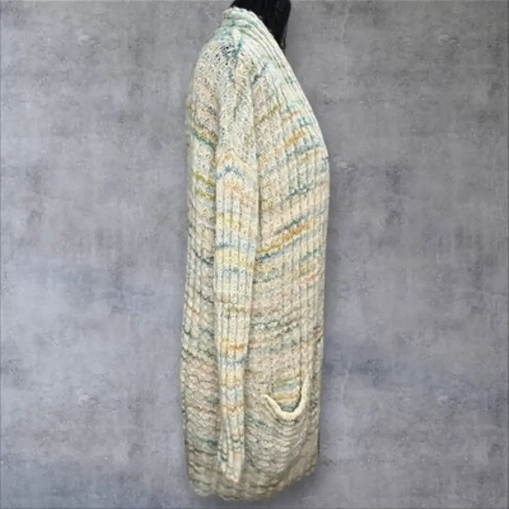 Anthropologie Space-Dyed‎ Multicolored Longline Cardigan Size XS X-Small - Picture 3 of 16